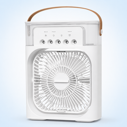 Enfrya — Mini Aire Acondicionado Portátil 3 en 1 | Ventilador, Humidificador y Luz LED